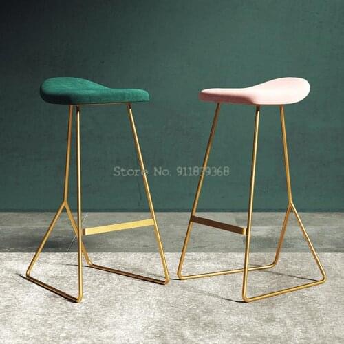 Scandinavian Luxury Bar Chair Bar Chair Simple Modern Bar Chair Bar Stool Back High Stool Net Red Bar Stool