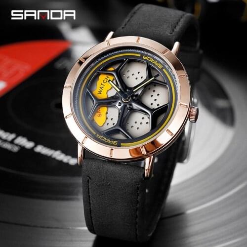 Мужские часы с кожаным ремешком SPOTALEN China At AliExpress