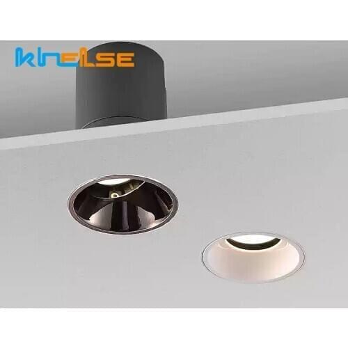 7W 10W 15W Dimmable Frameless LED Downlight Black Recessed Ceiling Lamps Indoor Hotel Living Room Kitchen Embedded Spot Lighting