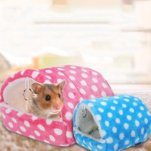 Warm Hamster House Hammock Cotton Cage Sleeping Nest Pet Bed Rat Hamster Toys Cage Swing Small Pet Hamster Accessories