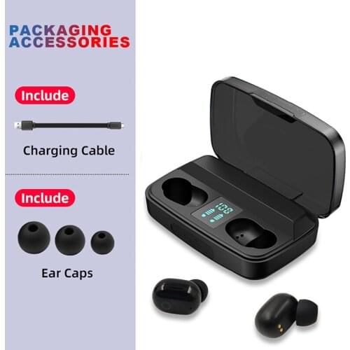 2021NEW TWS319 Wireless Headphones 5.0 True Bluetooth Waterproof Sports Headset 3D Stereo Gaming Earphones With Charging Box