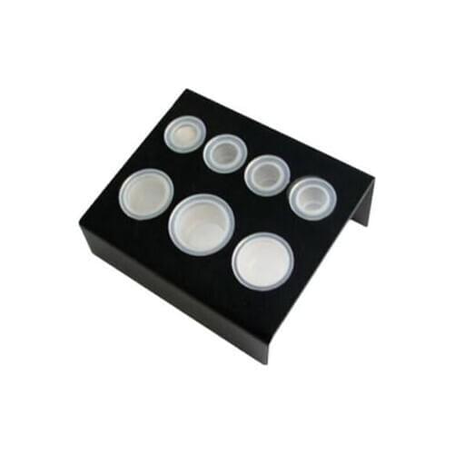 High Quality Professional Black Stainless Steel Tattoo Cup Bracket Pigment Cap Holder Stand 7 Holes Supply Wholesale