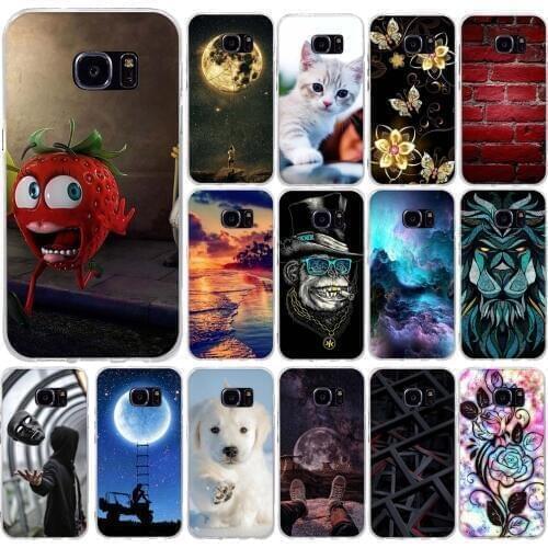 Back Bumper For Samsung Galaxy S7 Case Thin Silicone For Samsung Galaxy S7 G930 Capa For Galaxy S7 Duos Romantic Pattern Shell