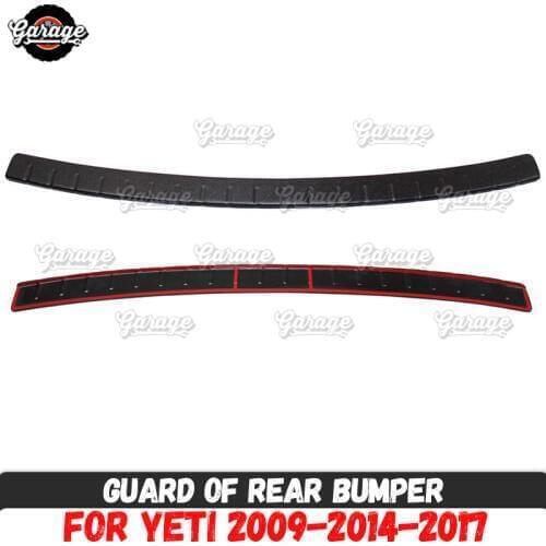 Guard of rear bumper for Skoda Yeti 2009-2014-2017 ABS plastic accessories protective plate scratch car styling tuning