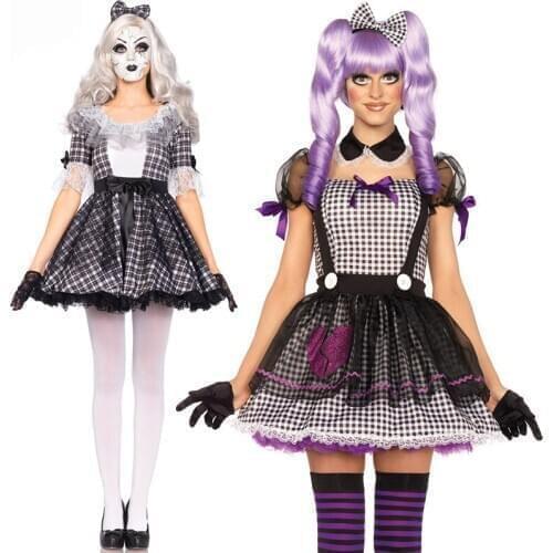 Lolita Style Dress Women Lace Maid Costume Dress Cute Japanese Costume Sweet Gothic Party Robe Renaissance Vestidos JY086