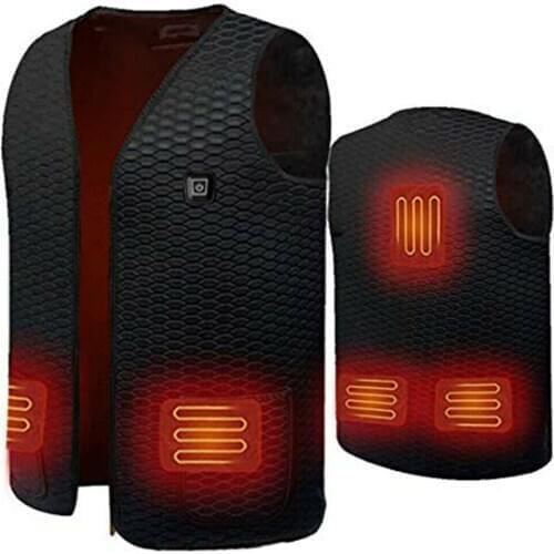 Electric Heated Vest Jackets USB Warm Up Heating Pad Body Warmer Winter Clothing Unisex d88