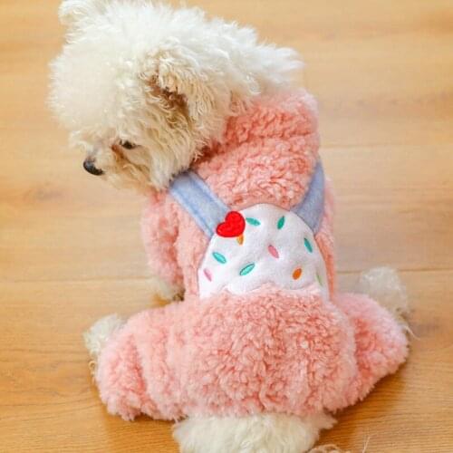 Winter Dog Clothes Warm Fleece Pet Puppy Coat Jacket Hooded Cute Dog Clothing Costumes For Small Dogs Cats Chihuahua Pug Clothes