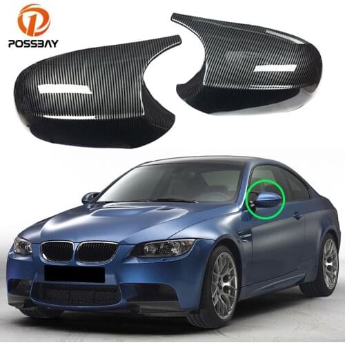 1Pair Carbon Fiber Rearview Mirror Cover Side Rear View Caps for BMW E90 E91 E92 E93 LCI Facelifted Model 2008-2013 Replacement