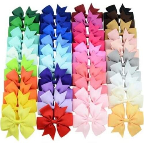 1 pcs Colors Solid Grosgrain Ribbon Bows Clips Hairpin Girls hair bows Boutique Hair Clip Kids Hair Accessories