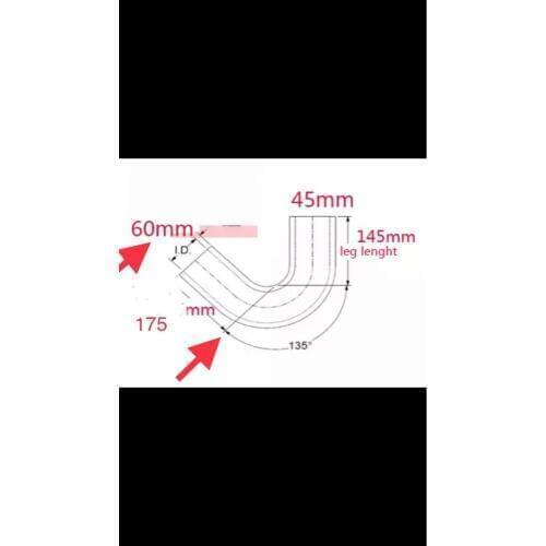 135-id45/60mm custom hose 2pcs