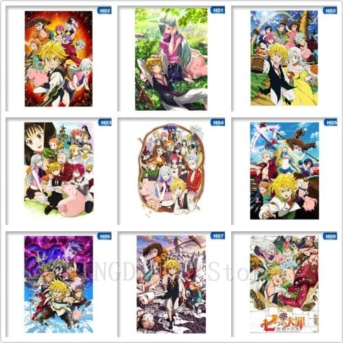 5D DIY Diamond Painting Anime The Seven Deadly Sins Nanatsu No Taizai Meliodas Diamond Mosaic Embroidery Cross Stitch Home Decor