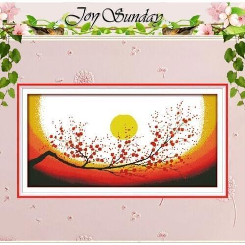 Free Ship Plum Blossom Counted Cross Stitch flowers Cross Stitch 11CT 14CT Cross-Stitch Kits Handmade Embroidery Needlework