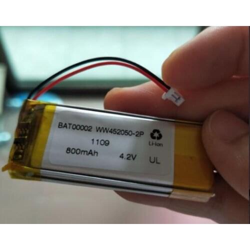 Free shipping WW452050-2P 800mAh 4.2V 3.7v-4.2v 452050-2p 452050 402050 li-polymer battery polymer lithium battery