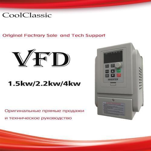 VFD Inverter 1.5KW/2.2KW/4KW CoolClassic Frequency Converter for Motor ZW-AT1 3P 220V Output wcj5
