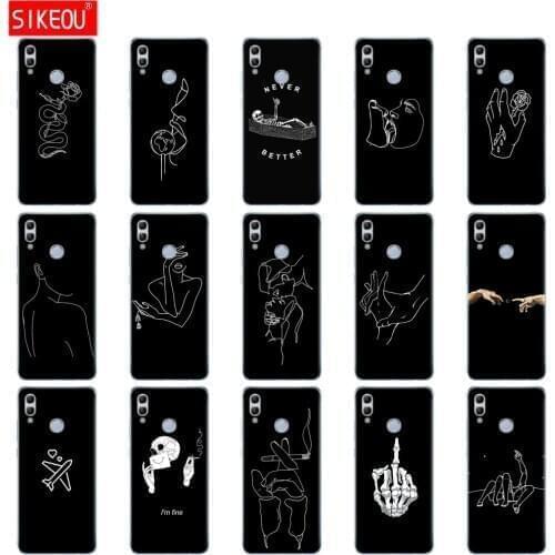 Silicon case for huawei honor 10 lite case 6.21 inch soft tpu back cover for honor 10 lite bumper Coque Protective cute black