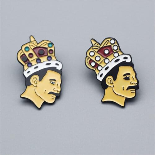 Freddie Mercury the Rock Band Queen Music Lovers Enamel Brooch Denim Jacket Backpack Pin Decoration Childrens Fashion Gifts