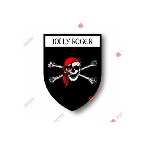 Personality Stickers Decal Souvenir Vinyl Car Shield Flag World Crest Pirate Jolly Roger Car Decal Decoration Laptop