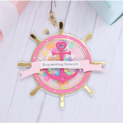 KLJUYP Boat Rudder Shaker Metal Cutting Dies Scrapbook Paper Craft Decoration dies scrapbooking