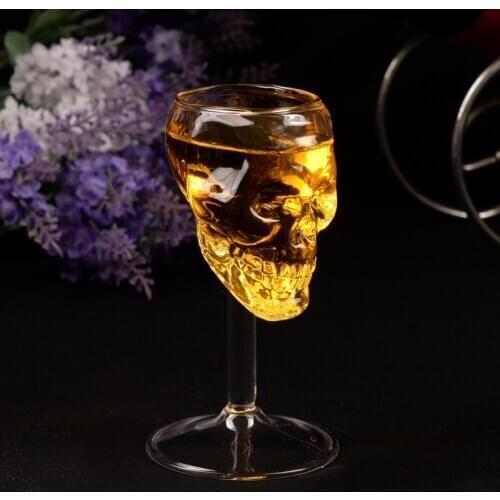 Creative Wine Glass Beer Wine Cup Bottle Glass Skull Red Wine Tumbler Glasses Cups Reusable Transparent Fruit Juice Beer Cup
