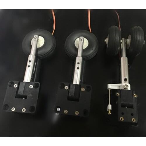 Metal Electric Landing Gear CNC Aluminum Alloy Landing Gear Model Aircraft Landing Gear Front Two Wheels