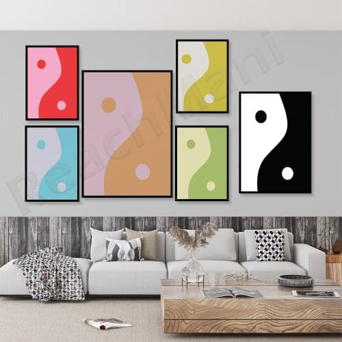 Trendy Ying Yang decorative art print, yin and yang art poster, wall art fashion decoration home poster gift