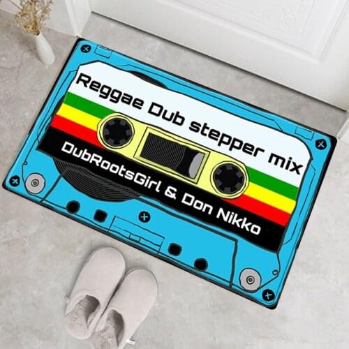 Music Tape Printed Floor Mat Bedroom Non-slip Rugs Doormat Sala Alfombras Para La Cocina Hogar Moderno Western Shower Bath Rug