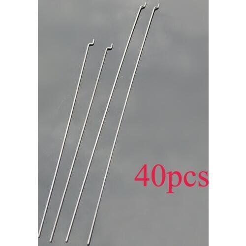 40PCS Model KT Board Aircraft Z-type Push Rod Length 180mm Steel Pull Rod Servo Linkage Diameter 1.2mm for RC Fixed Wing Parts