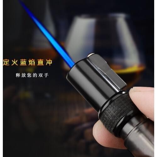 2020 New Jobon Jet Flint Lighter Gas Turbo Torch Lighter Inflated Butane Windproof Metal Grinding Wheel Lighter Gadgets For Men