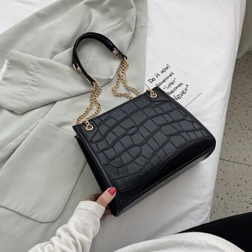 2021 Summer New Shoulder Bag Lady Messenger Bag Fashion Shopping Bag Chain Bag Lady Bag Stone Pattern Female Bag Handbag