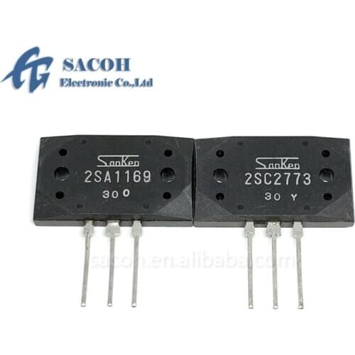 New Made in China 5Pairs(10PCS)/Lot 2SA1169 A1169 + 2SC2773 C2773 MT-200 15A 200V Silicon NPN + PNP Epitaxial Planar Transistor