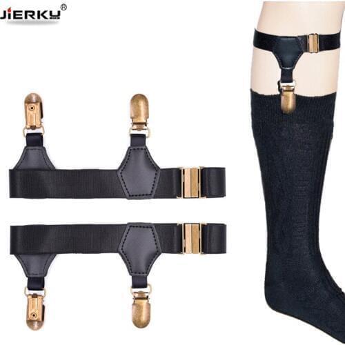 Sock Garters Mans Soxs Stays Holder Gentleman Leg Suspenders Shirt Braces Elastic Uniform Business strap Shirt Garters WJ001