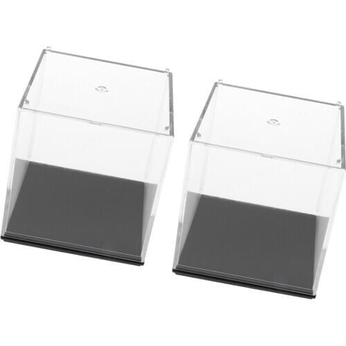 2x Model Display Case Dustproof Protection Display Box For Model Toy Figures 2.76 x 2.76 x 2.76 inch
