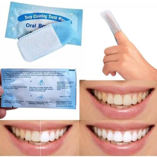Deep Cleaning Teeth Wipes Teeth Whitening Aid Dental Wipe Hygiene Up Oral Cleaning Tool Brush Care Tooth Finger K1K5