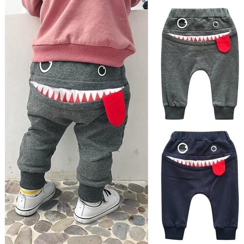 Baby Children Kids Boys Girls Cartoon Shark Tongue Harem Pants Trousers Pants Clothing Clothes Among Kids Girl Boy Party Gift