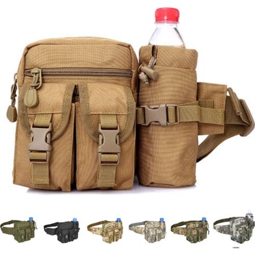 Waterproof Nylon Men Fanny Pack Tactical Military Army Waist Bag Hiking Outdoor Camping Shoulder Bum Belt Bum Sport Chest Bags