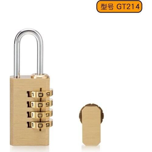 High quality solid brass rust-proof combination lock small suitcase trolley case backpack padlock GT214