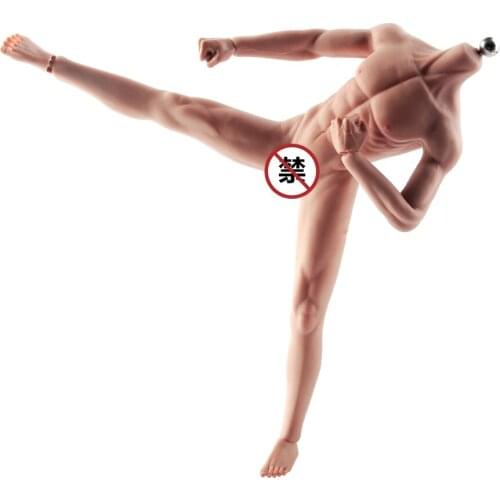 1/6 Scale JIAOU DOLL Suntan Skin Europe Boy Male Man Muscle Seamless Body (Change Foot) Doll 12" Action Figures Toys