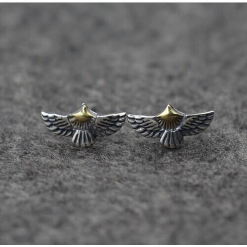 1Pcs Personality Women Mens Eagle Stud Earrings Punk Style Indian Flying Eagle Earrings Punk Style Men Earrings Hip Hop Jewelry
