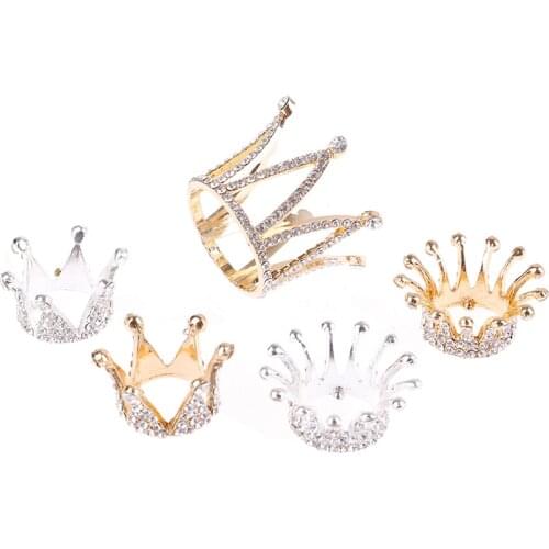 1 Pcs Nails Stand Holders For Nail Art Accessory Salon Brush Rack Carving Carrier Storage Nail Brush Holder Crown Design Metal