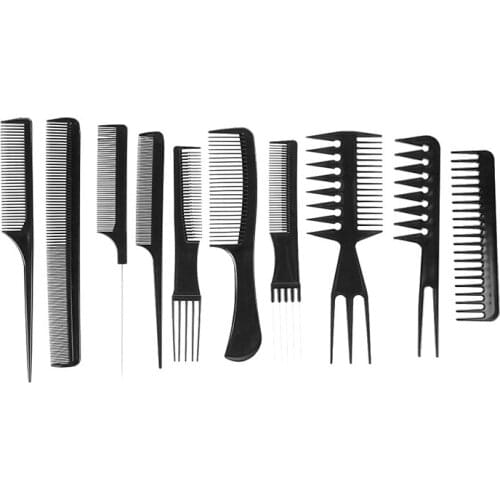 10pcs Hair Styling Comb Set Anti Static Hairbrush Kit Professional Salon Barber Hairdressing Tools for All Hairstyles