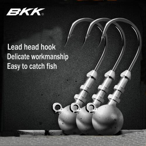 2 bags/lot BKK Fishing Hooks High Carbon Steel Sharpen Barbed Circle Hook 3.5/5/7/10g Hook Jig Fishing Hook Pike Perch Carp Hook
