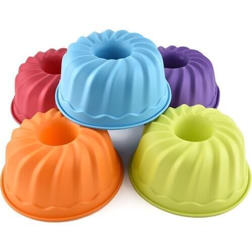 23*10cm Hollow Round Chiffon Cake Mold Gear plate, Silicone Cake mold, Baking Tool Easy To Release K577