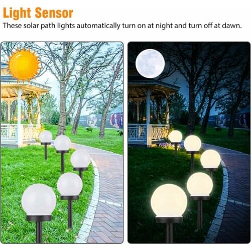 2/4/8 PCS Flowerbed Solar Ground Ball Lights LED Path Patio Garden Decking Lamp Outdoors Led Solar Lights Path Lights