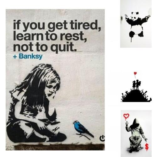 Abstract Banksy Graffiti Pop Art Poster Canvas Painting Posters Prints Wall Pictures for Cuadros Living Room Decoration
