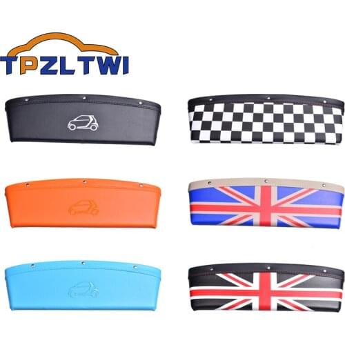 Car Organizer Storage Car Seat Slit Gap Pocket For Mercedes Smart Fortwo Forfour 451 453 450 452 454 Car Accessories PU Leather