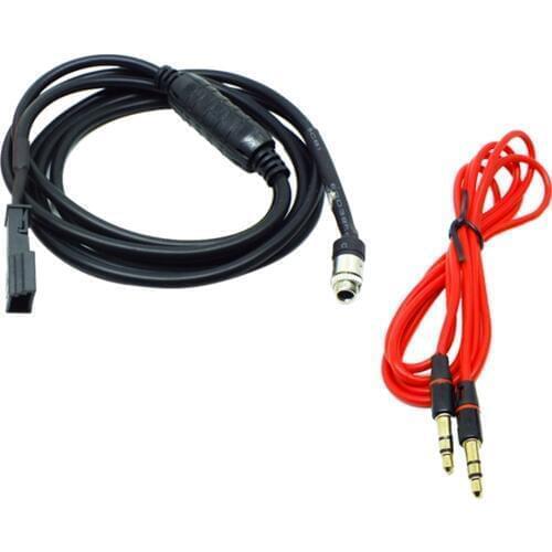 Car Stereo Cable Female AUX Audio Adapter Cable & AUX Cable For BMW E46 320i 323i M3 E39 525i 530i E53 X5 Etc Car Accessories