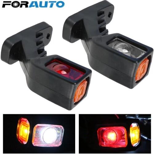 White Red Yellow Indicator Lamp Tail Light Assembly Truck Lamp 12/24V LED Side Marker Light 2Pcs/set Car-styling