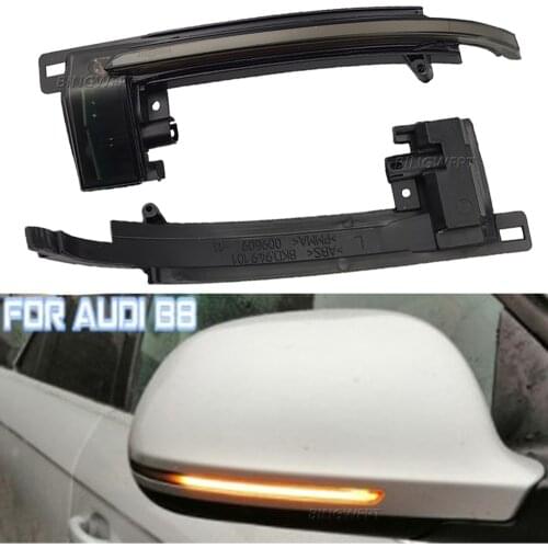 Side Mirror LED Turn Signal Light For Audi A4 A5 B8 A3 8P Q3 A6 C6 4F S6 Dynamic Flashing Water Indicator Blinker SQ3 A8 D3 8K