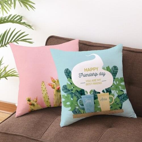 45*45cm Baby Bedroom Flowers Cushion Cover pillow decorative Tropical plant parrot cushion cover pillow Decorative Pillowcase