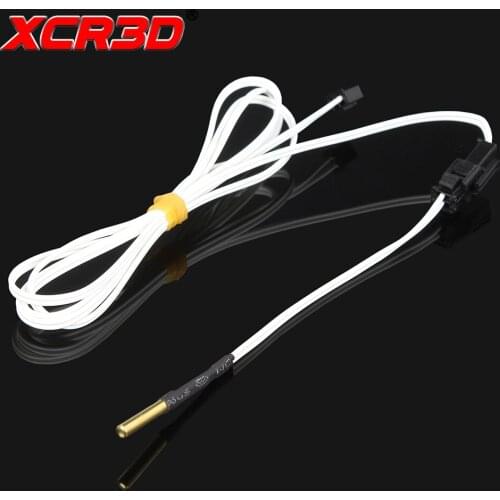 XCR 3D Printer Parts HT-NTC100K B3950 Thermistor Cartridge Sensor with SM Plug Kit High Temperature for PT100 Hotend 1M/2M Cable